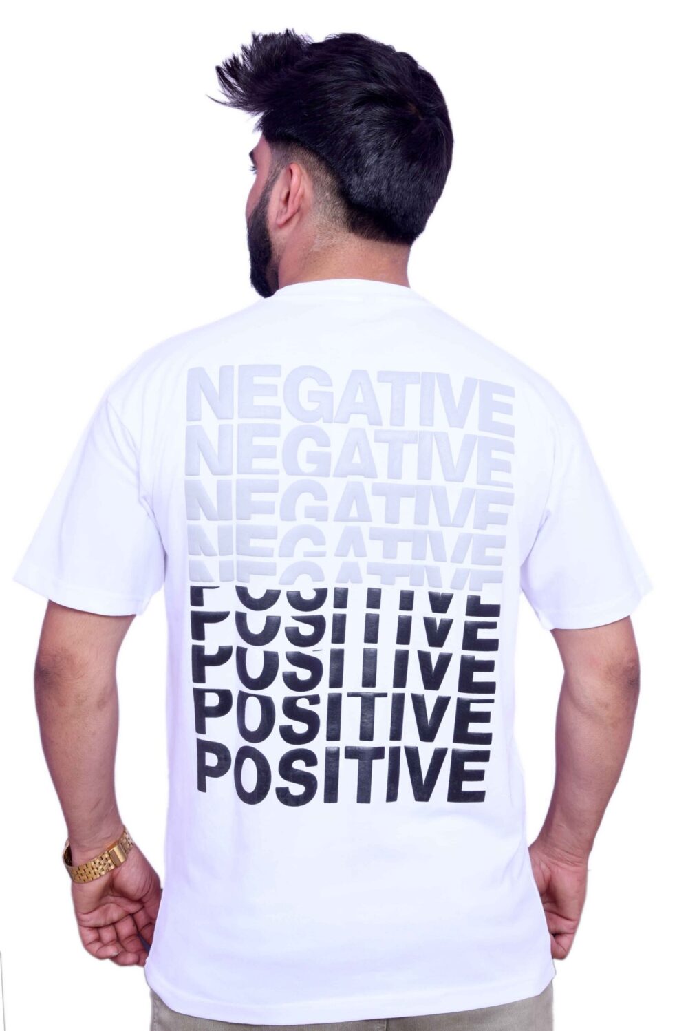 Positive Impact: The Fading Negative Typographic Tee